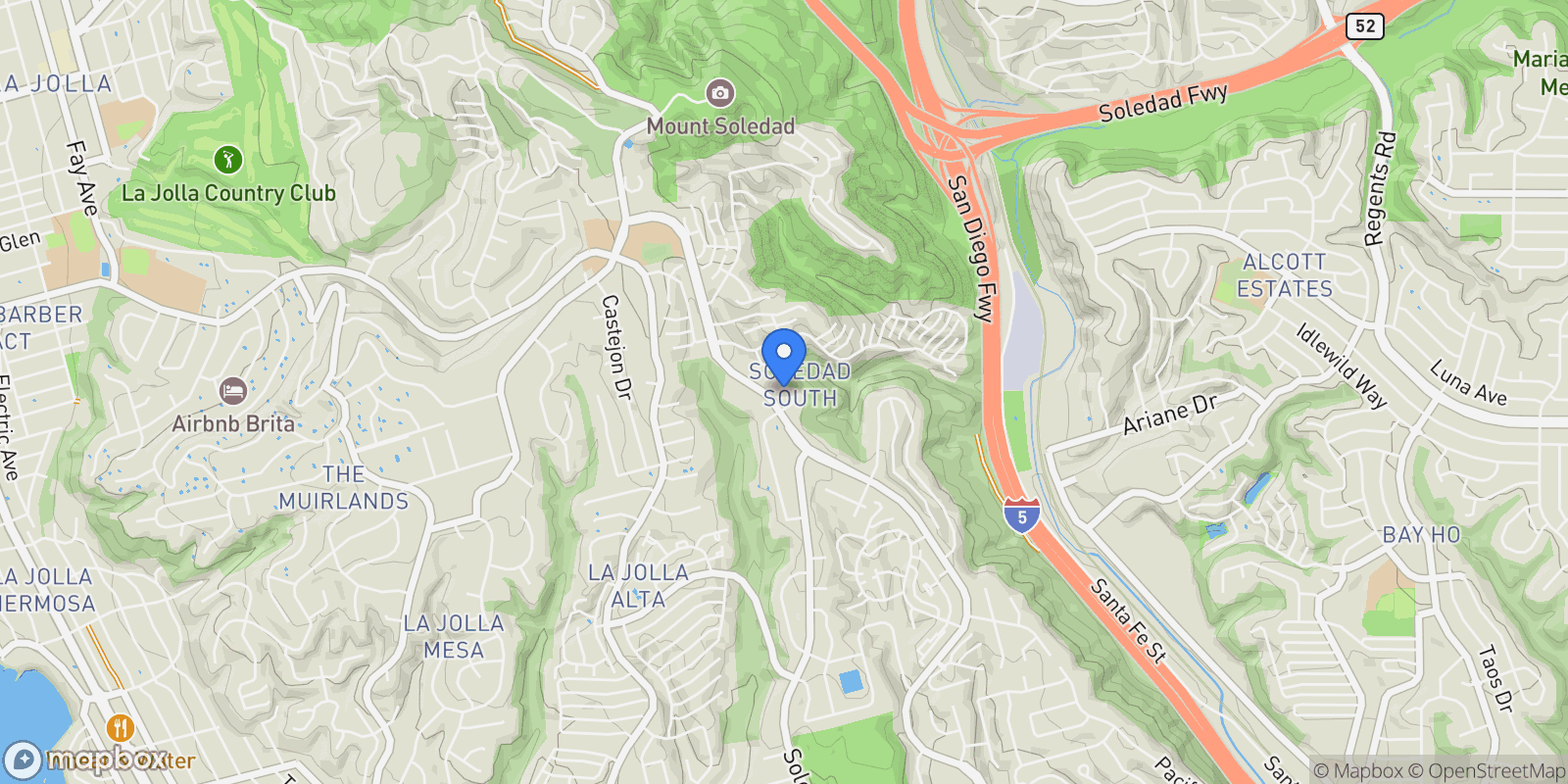 Map showing 2448 Sagebrush Ct, San Diego, California, United States.