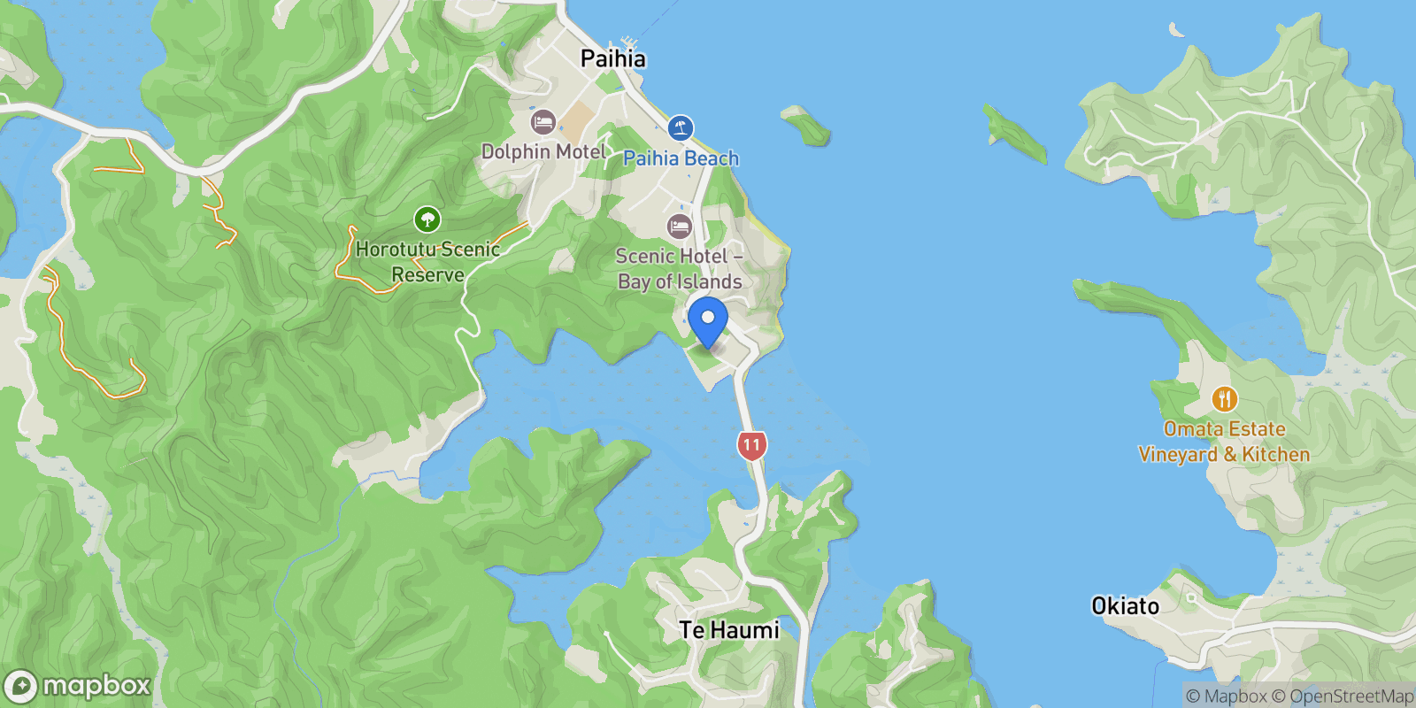 Map showing 3/4 Tohitapu Road, Paihia, 0200, Paihia, Northland, New Zealand.