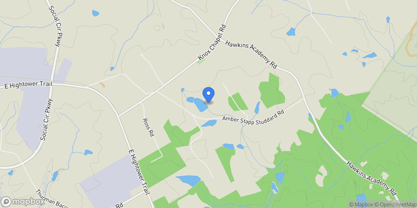Map showing Social Circle, Georgia, United States.