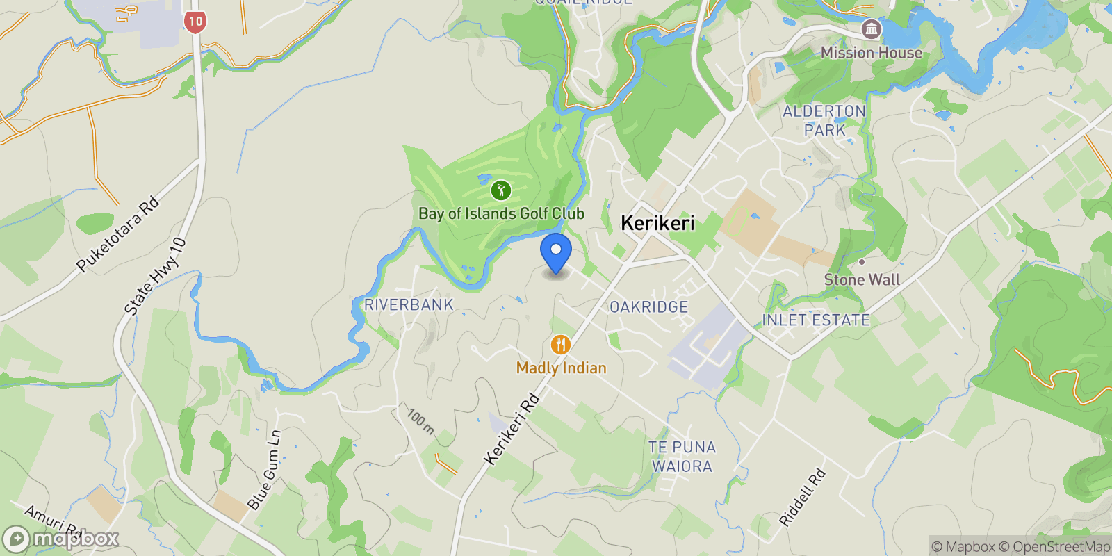 Map showing 12 Kilountain Place, Kerikeri, NTL 0230, Kerikeri, Northland, New Zealand.