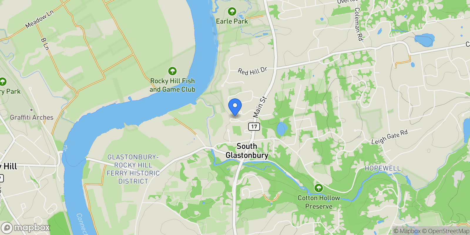 Map showing 9 Tryon Farm Road 9, Glastonbury, CT 06073, Glastonbury, Connecticut, United States.