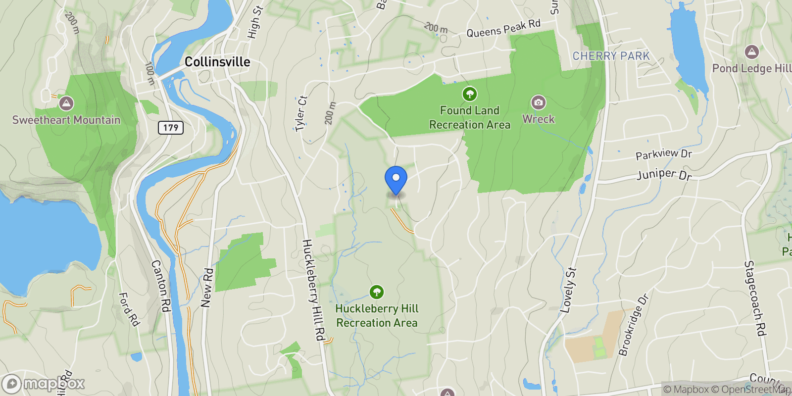 Map showing 61 Weatherstone, Avon, CT 06001, Avon, Connecticut, United States.