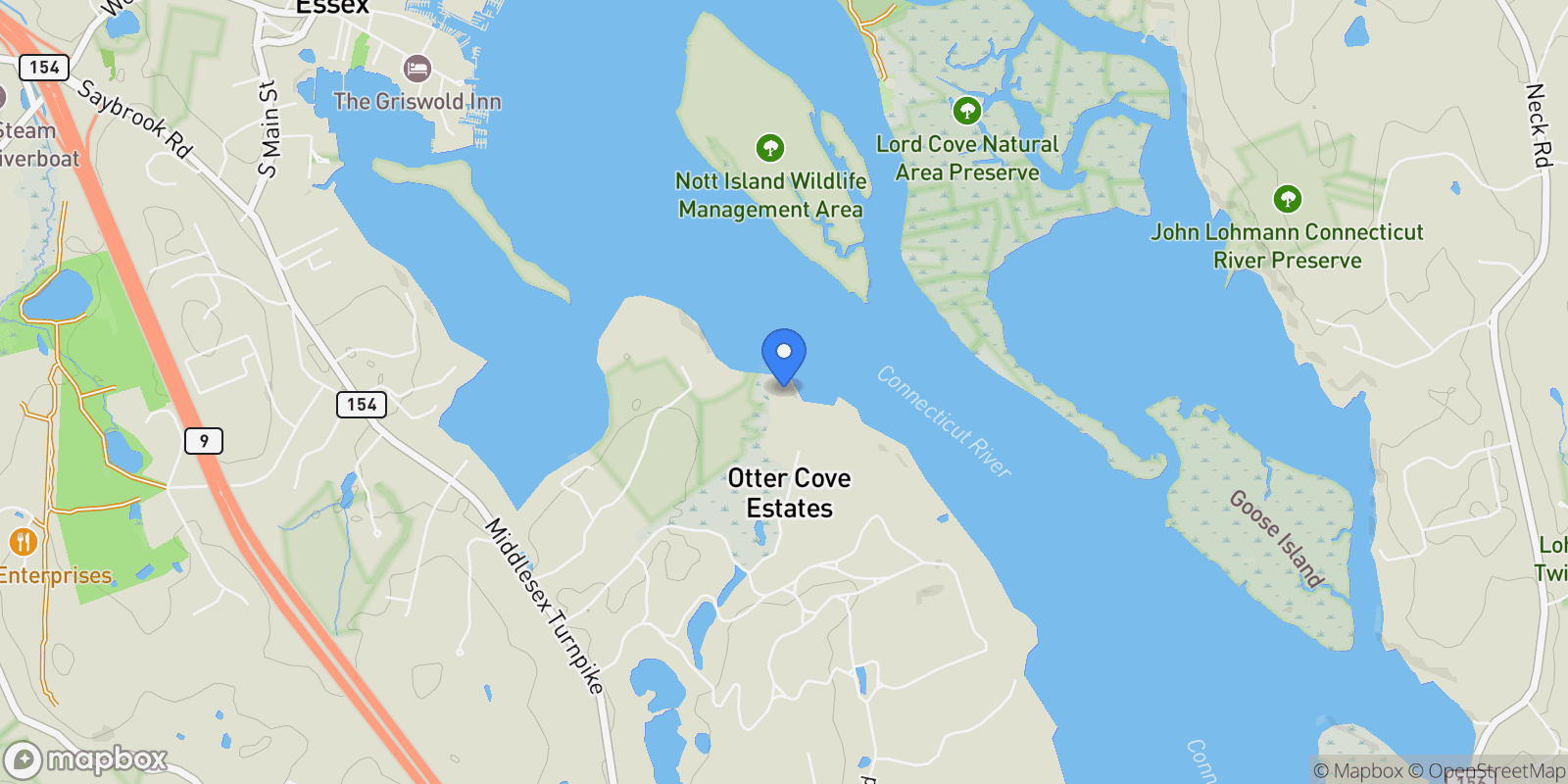 Map showing 41 Watrous Point Road, Old Saybrook, CT 06475, Old Saybrook, Connecticut, United States.