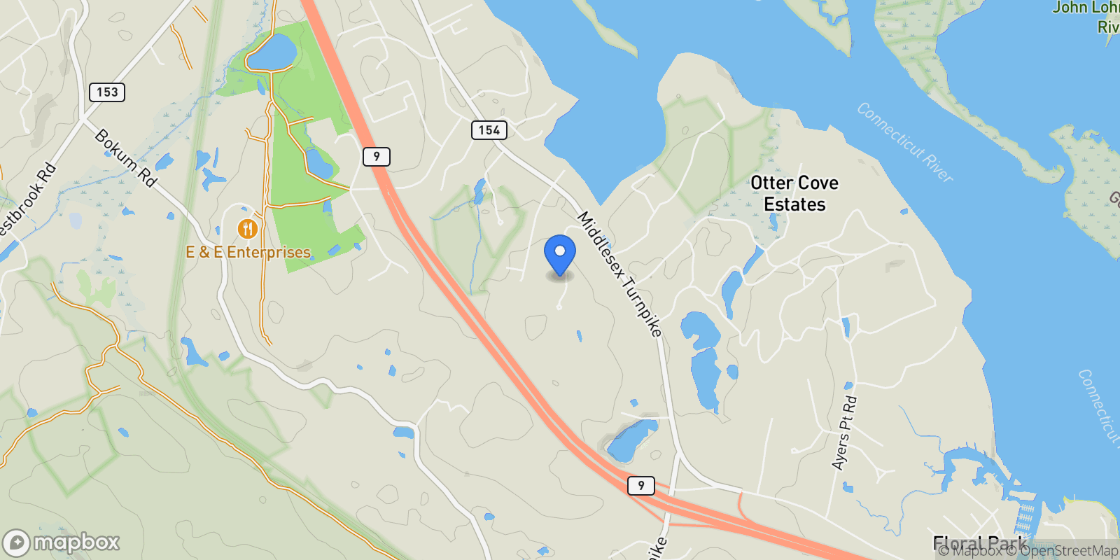 Map showing 9 Turnstone Road, Essex, CT 06426, Essex, Connecticut, United States.