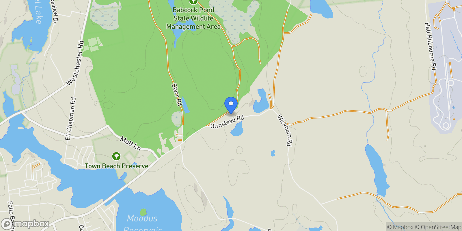 Map showing 23 Olmstead Road, East Haddam, CT 06423, East Haddam, Connecticut, United States.