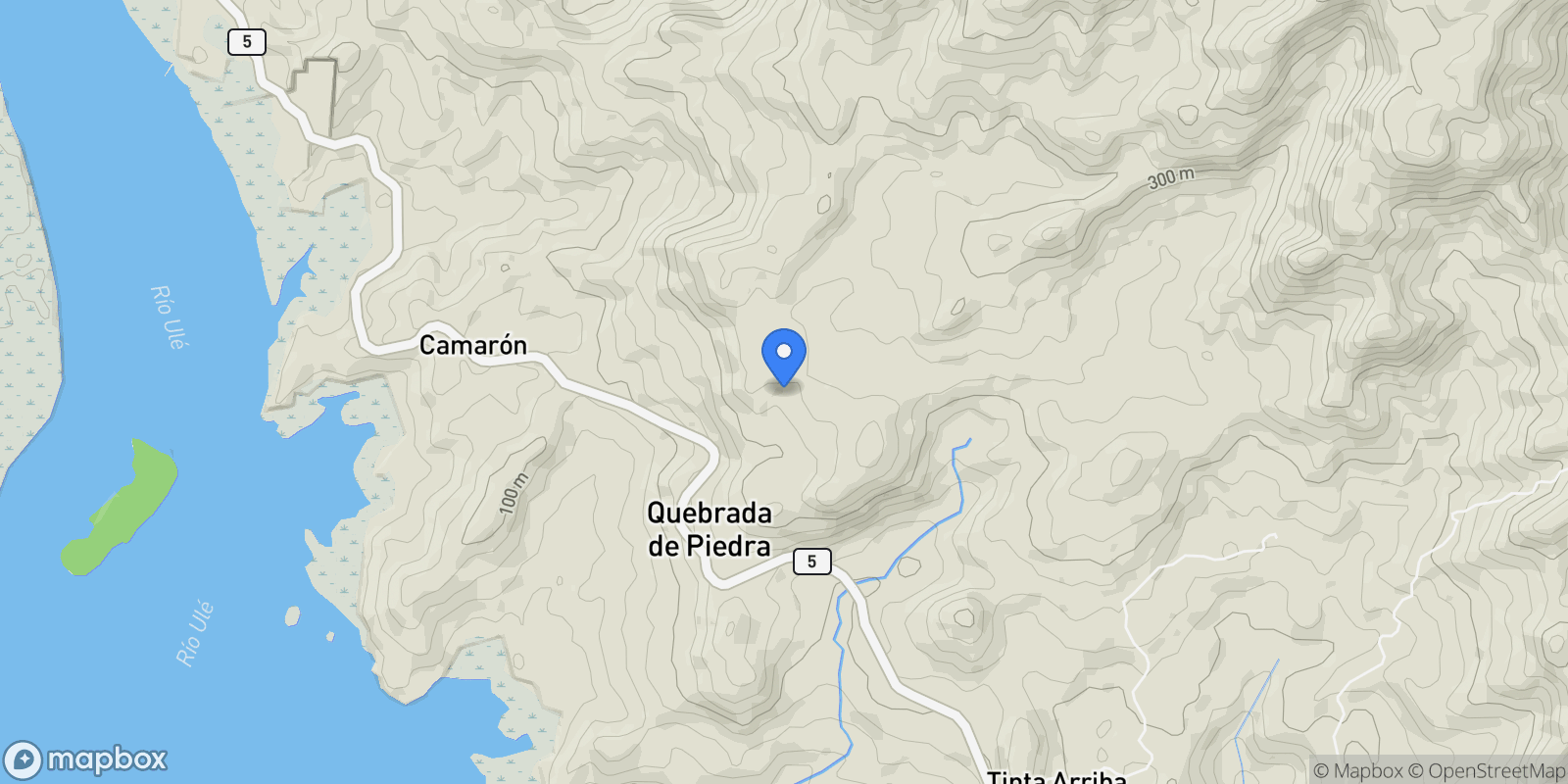 Map showing Quebrada de Piedra, Panama, Quebrada de Piedra, Chiriquí Province, Panama.