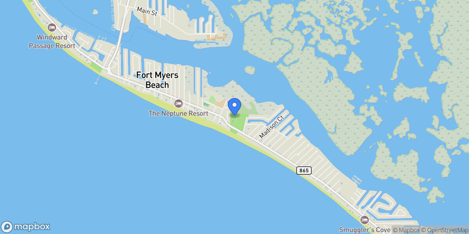 Map showing 2945 Estero Boulevard, Fort Myers Beach, FL 33931, Fort Myers Beach, Florida, United States.