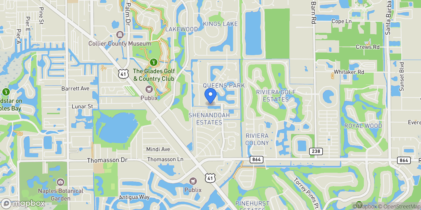 Map showing 3688 Kent Drive, Naples, FL 34112, Naples, Florida, United States.