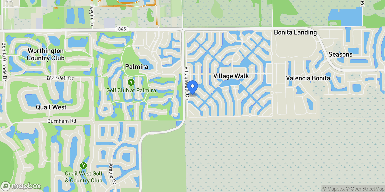 Map showing 15018 Cuberra Lane, Bonita Springs, FL 34135, Bonita Springs, Florida, United States.