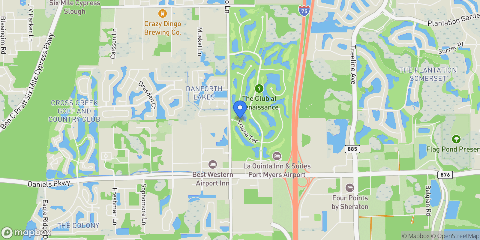 Map showing 9250 Triana Terrace , 204, Fort Myers, FL 33912, Fort Myers, Florida, United States.