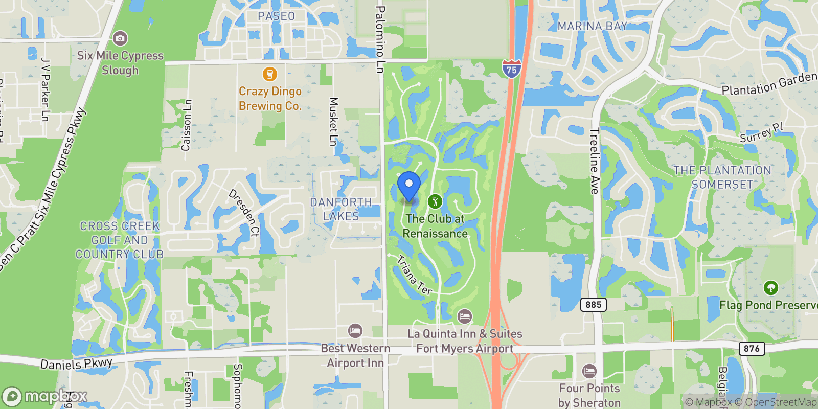 Map showing 12811 Terabella Way, Fort Myers, FL 33912, Fort Myers, Florida, United States.