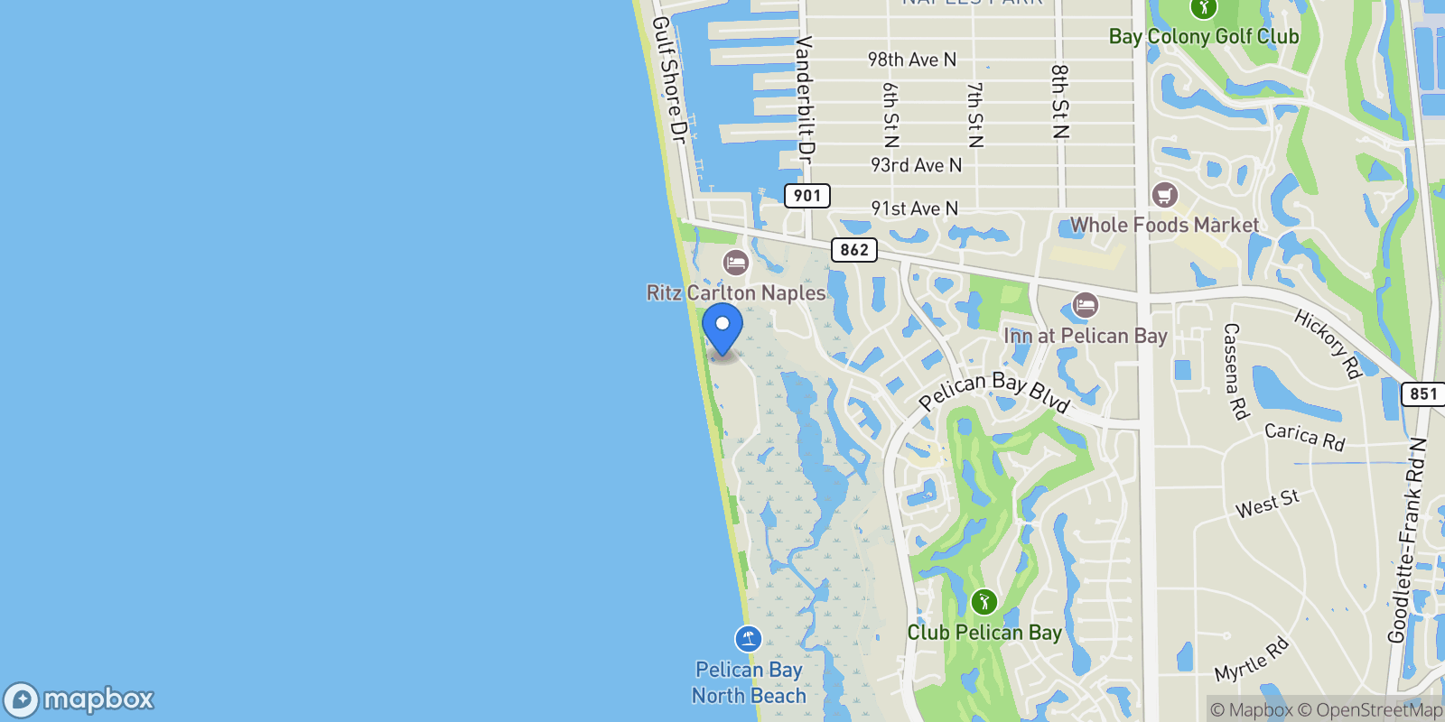 Map showing 8473 Bay Colony Drive , 2002, Naples, FL 34108, Naples, Florida, United States.