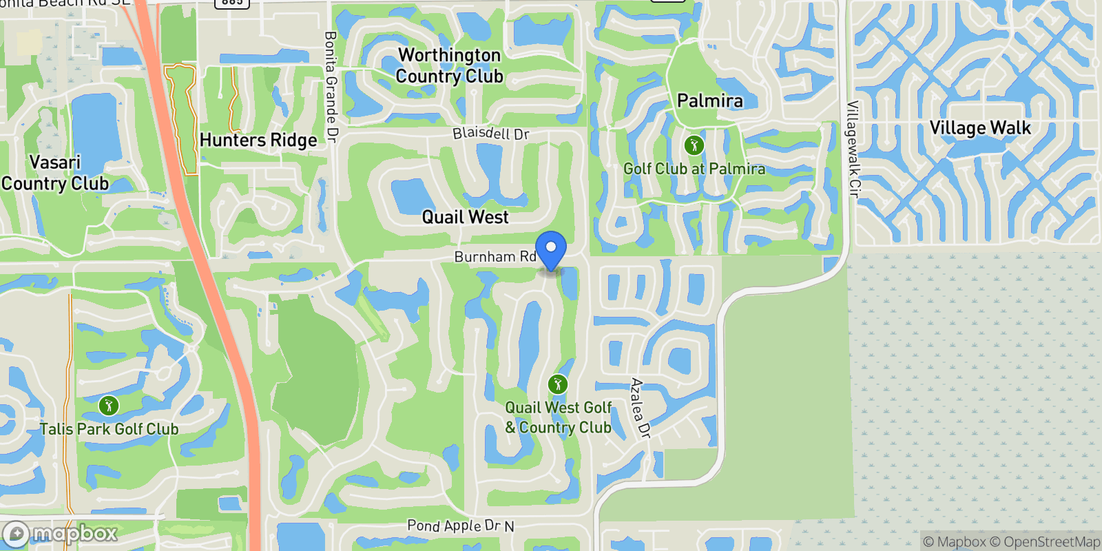 Map showing 6188 Freemont Drive, Naples, FL 34119, Naples, Florida, United States.