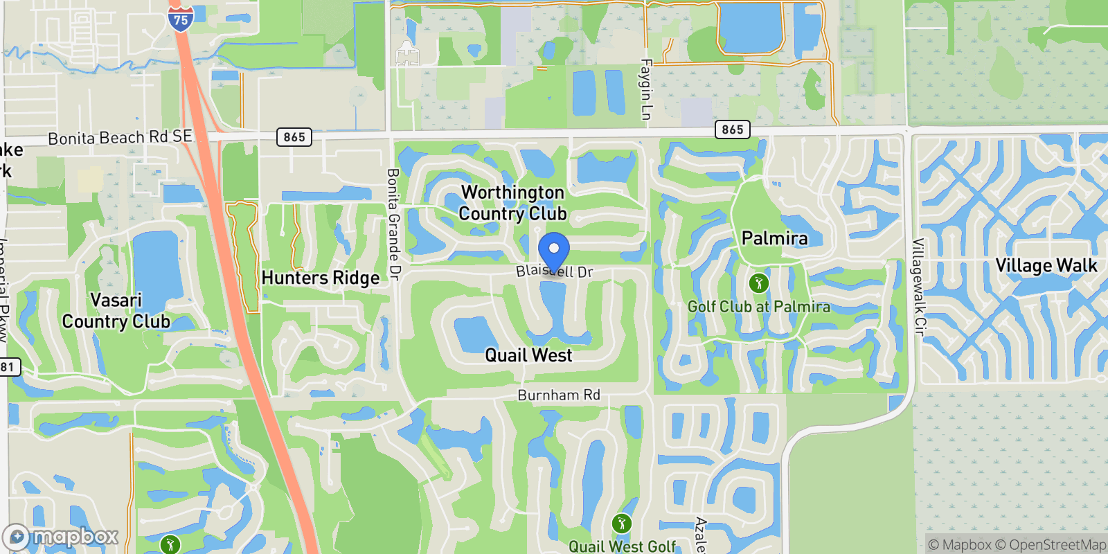 Map showing 28790 Blaisdell Drive, Naples, FL 34119, Naples, Florida, United States.
