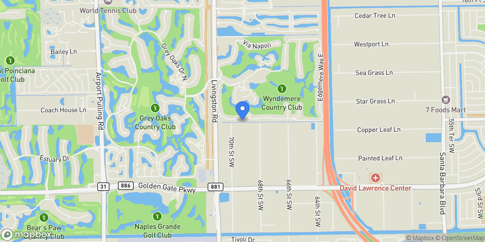 Map showing 153  Edgemere Way  S, Naples, FL 34105, Naples, Florida, United States.