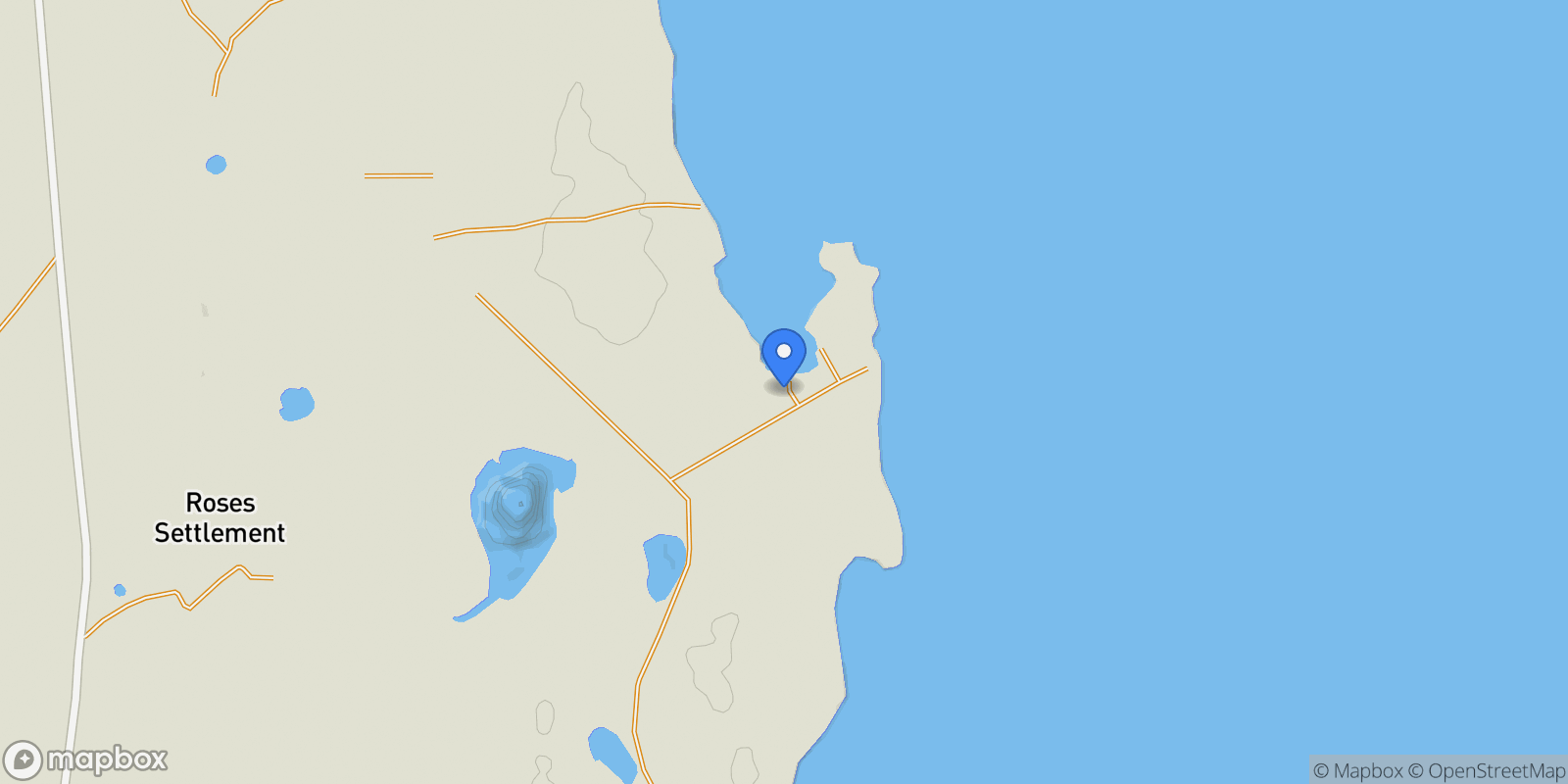 Map showing 360 Acres in Little Harbour , Other Long Island, LI, Cabbage Point Settlement, Long Island, The Bahamas.