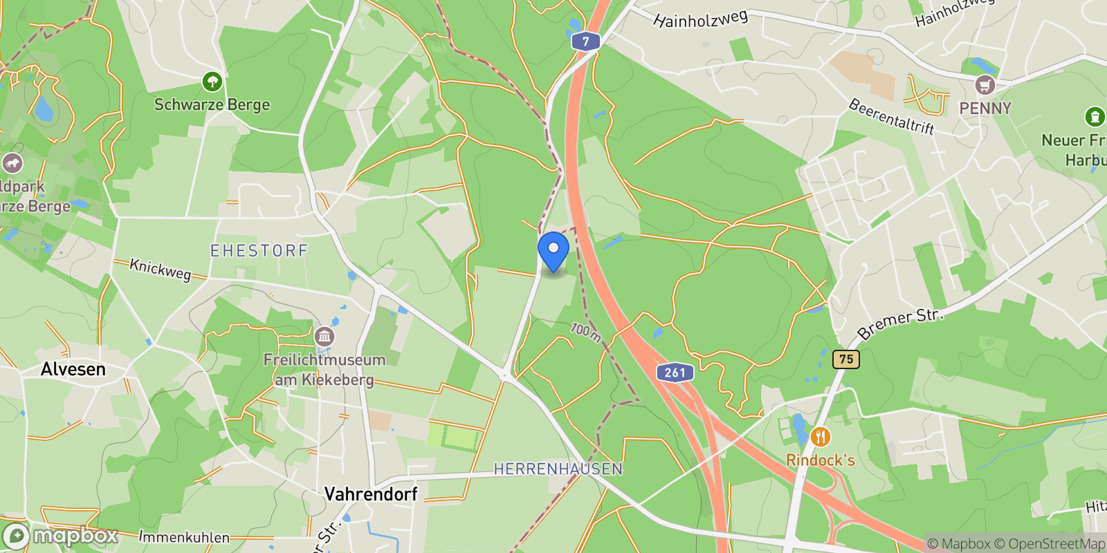 Map showing 21224 Rosengarten, Germany, Rosengarten, Lower Saxony, Germany.