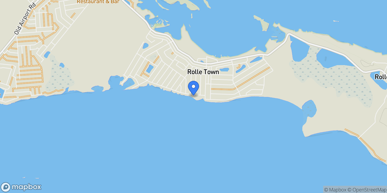 Map showing Sandbanks , Other Exuma, EX, Michelson, Exuma, The Bahamas.