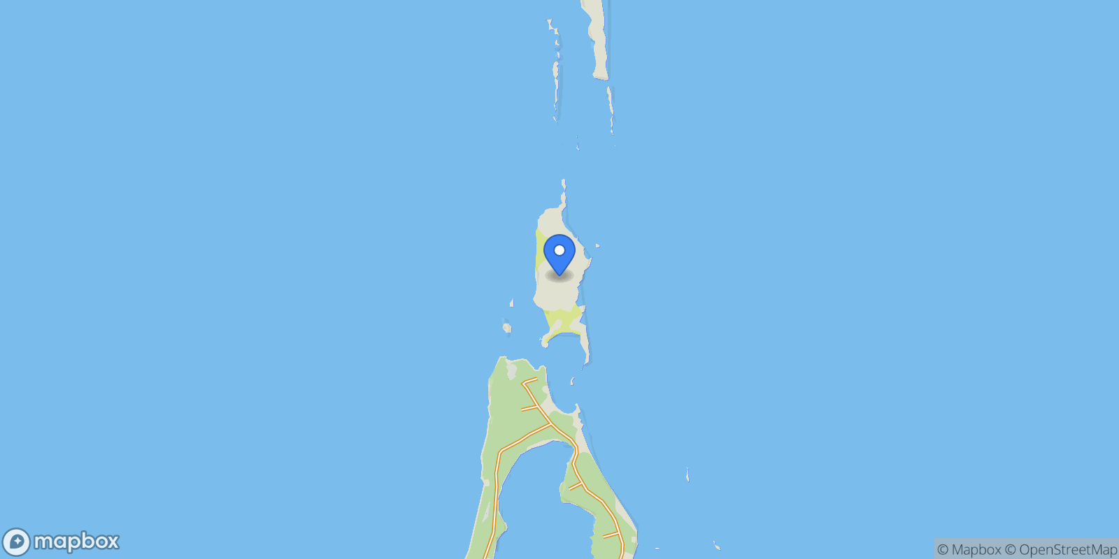 Map showing Saddleback Cay Exuma, Exuma Cays, EX, Exuma Cays, Bahamas.