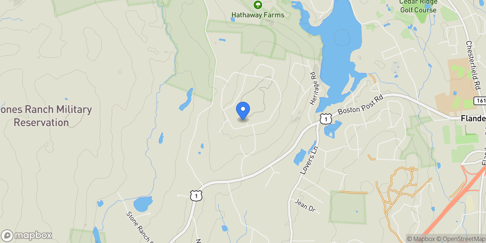 Map showing 4 Pumpkin Grove, East Lyme, Connecticut, United States.