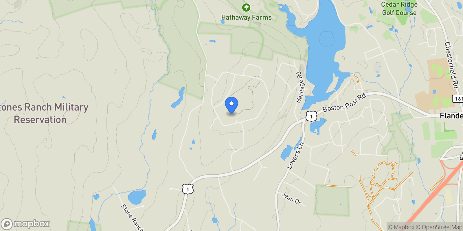 Map showing 6 Pumpkin Grove, East Lyme, Connecticut, United States.
