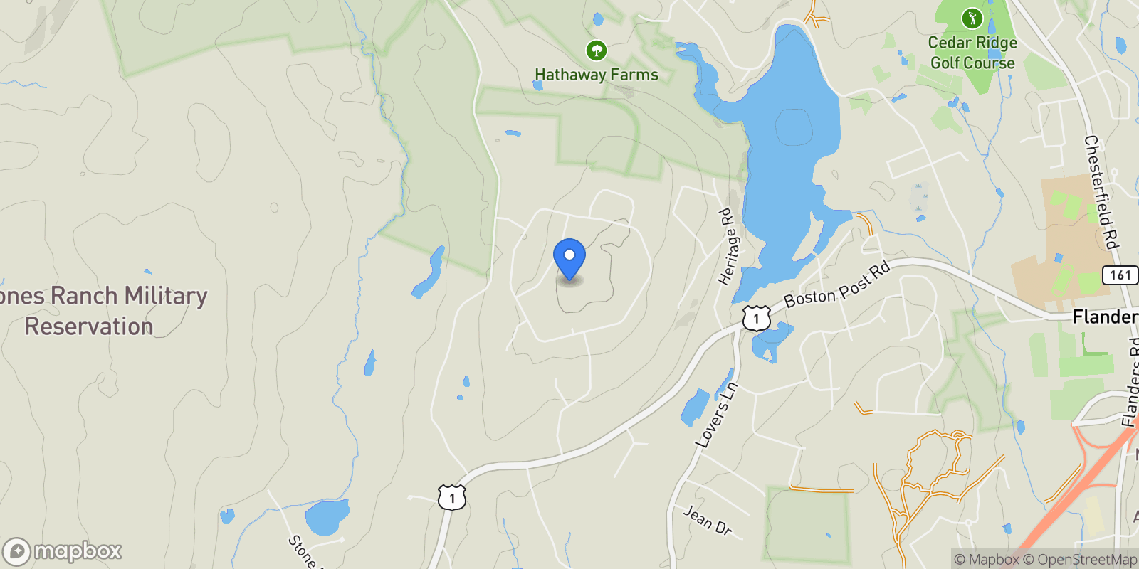 Map showing 14 Pumpkin Grove, East Lyme, Connecticut, United States.