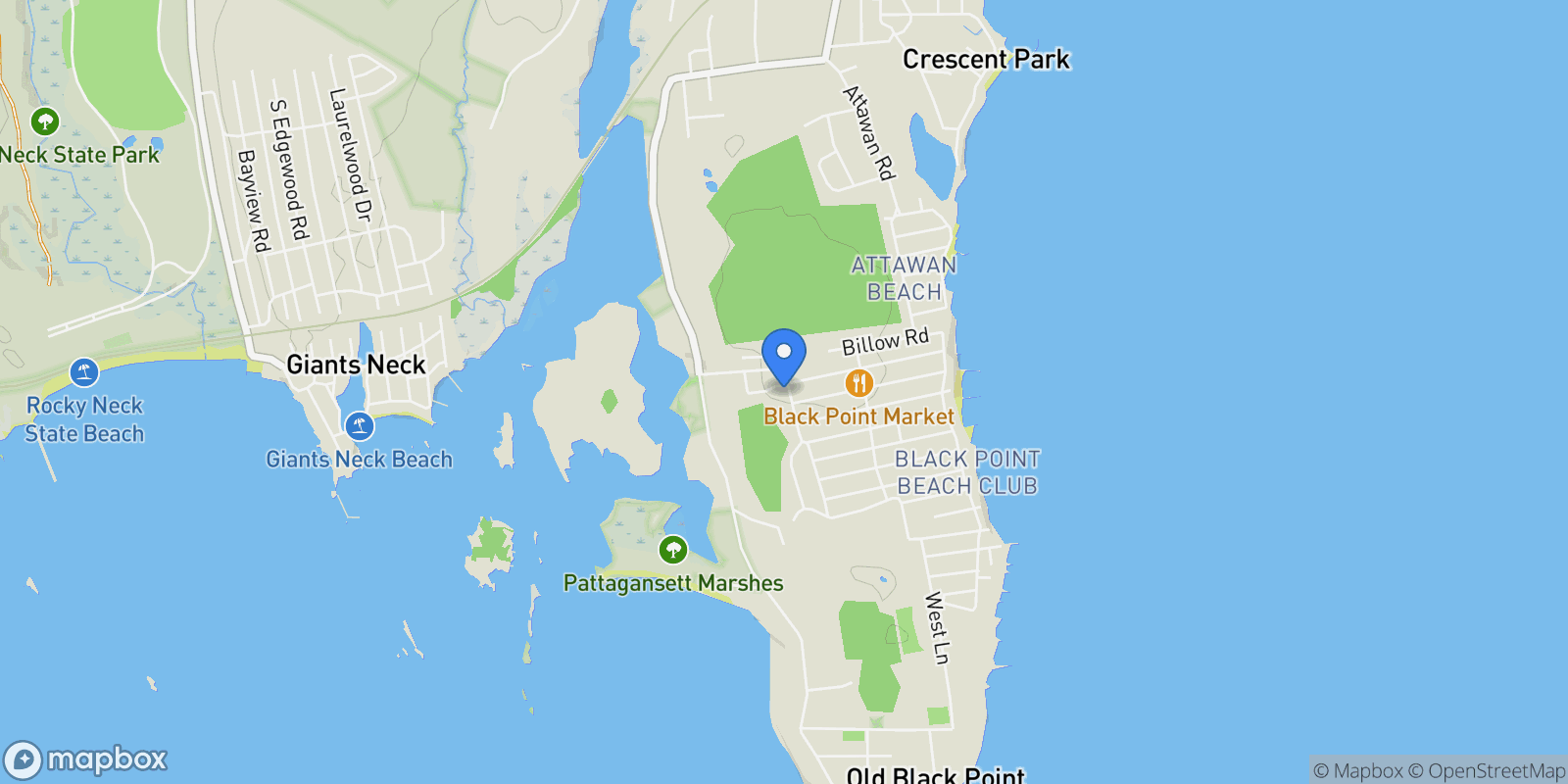 Map showing 11 Sunset Avenue, East Lyme, Connecticut, United States.