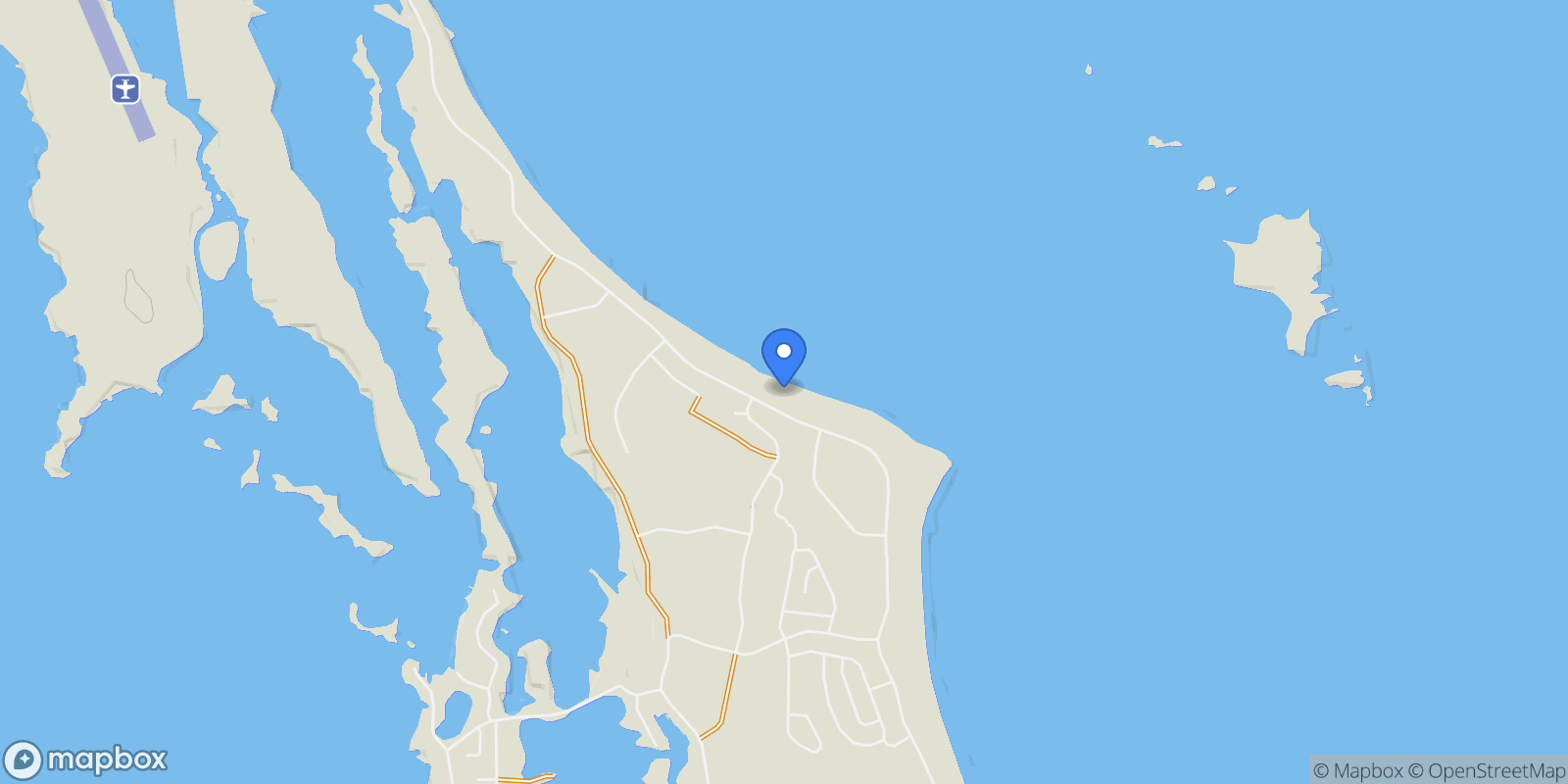 Map showing Berry Islands Beach Front Home, Great Harbour Cay, Berry Islands, Bullock Harbour, Berry Islands, The Bahamas.