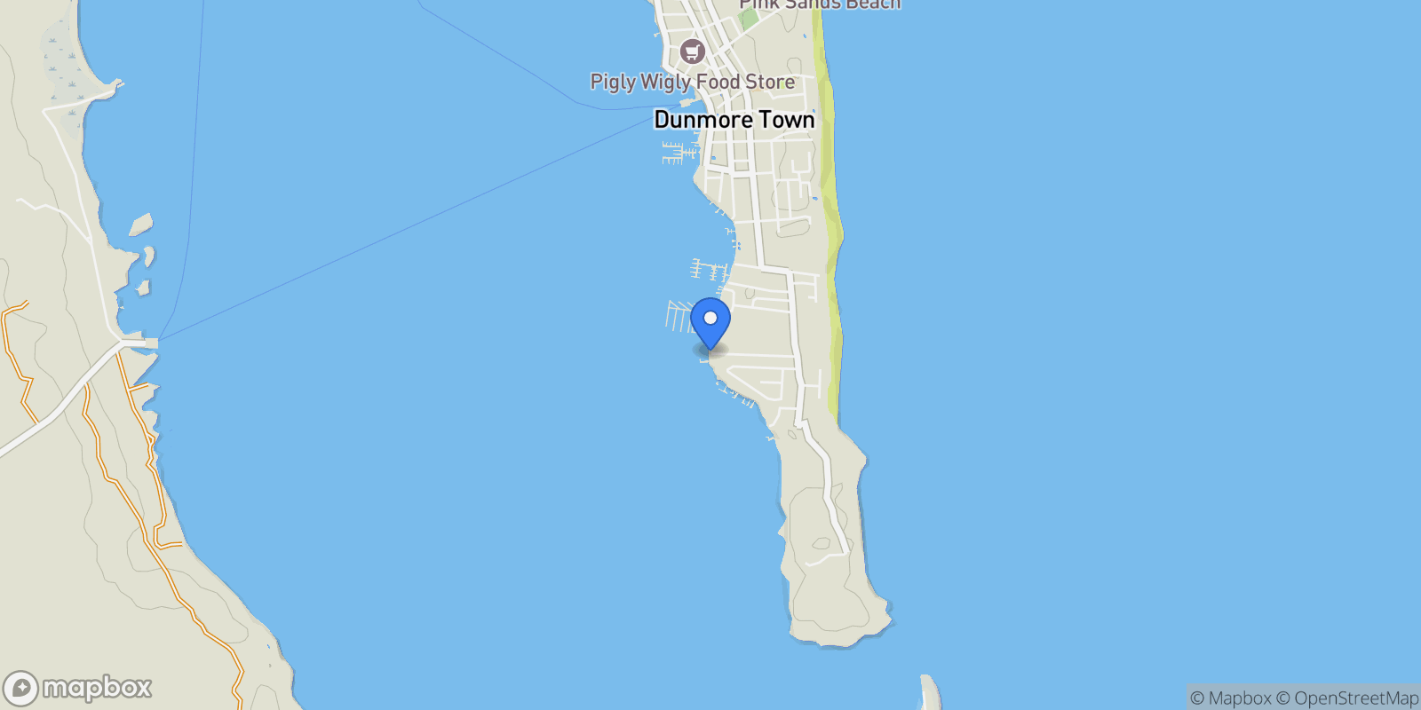 Map showing Harbour Island Waterfront Lot For Sale, Triana Shores, Harbour Island, HI, Dunmore Town, Harbour Island, The Bahamas.