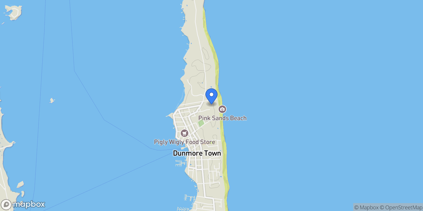 Map showing Harbour Island Home, Harbour Island, HI, Dunmore Town, Harbour Island, The Bahamas.