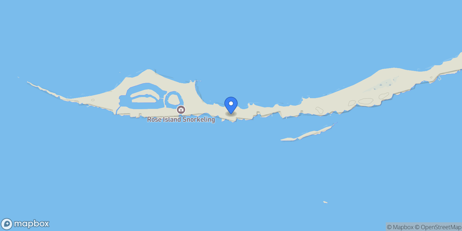 Map showing Rose Island Beach Front Acreage, Rose Island, NP, Nassau, New Providence, The Bahamas.