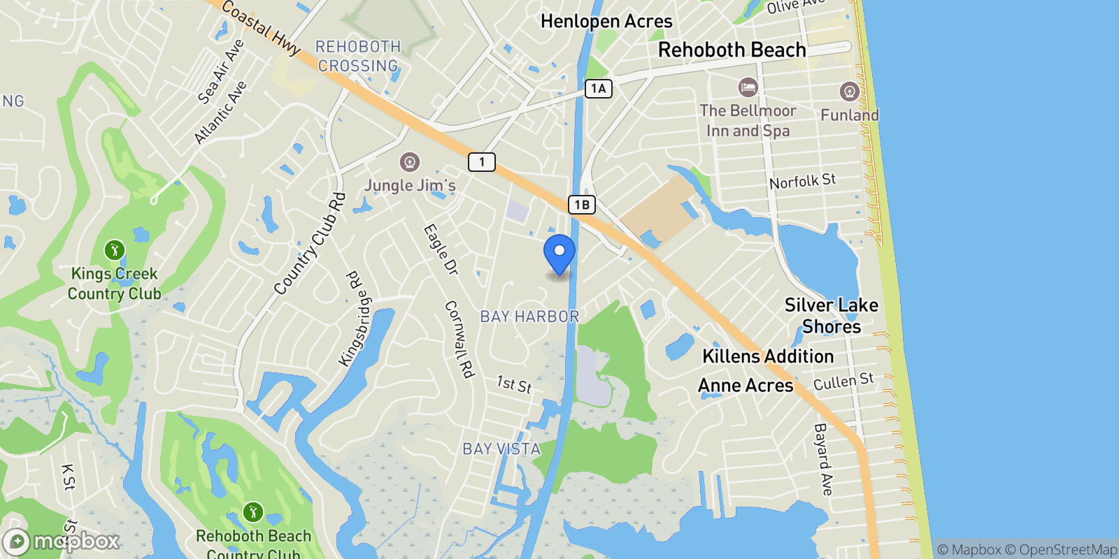 Map showing 22775 Keel Court , 15, Rehoboth Beach, DE 19971, Rehoboth Beach, Delaware, United States.