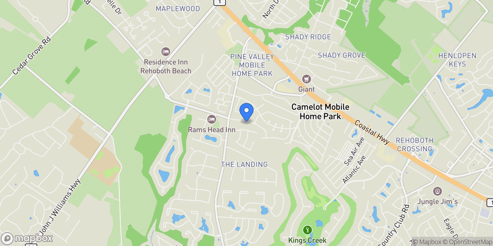 Map showing 116 Strawberry Way, Rehoboth Beach, DE 19971, Rehoboth Beach, Delaware, United States.
