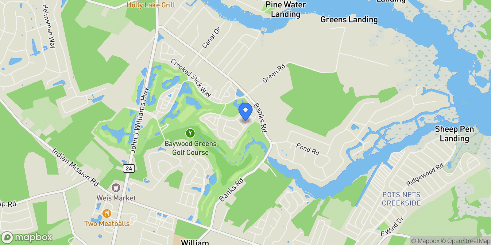Map showing 36628 Dew Way, Long Neck, DE 19966, Millsboro, Delaware, United States.