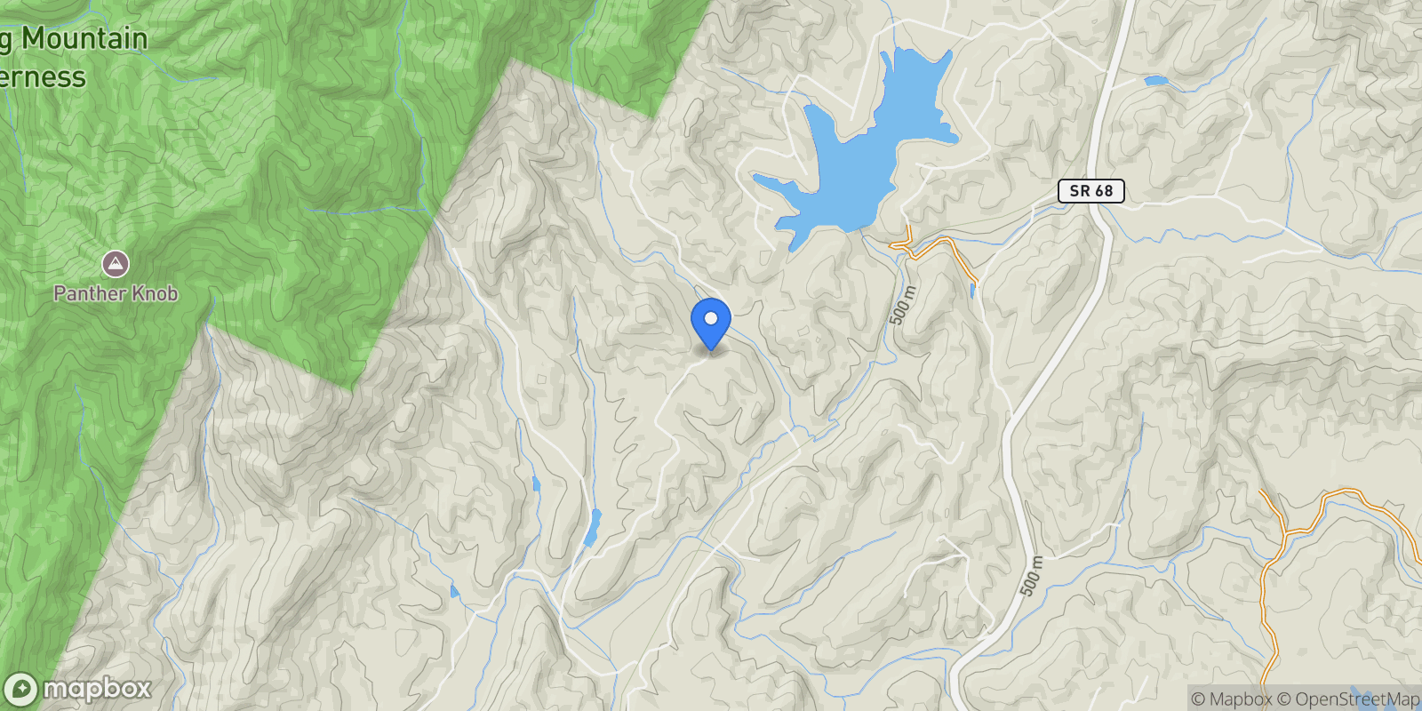 Map showing 360 Johnson Cove Road, Copperhill, TN 37317, Copperhill, Tennessee, United States.
