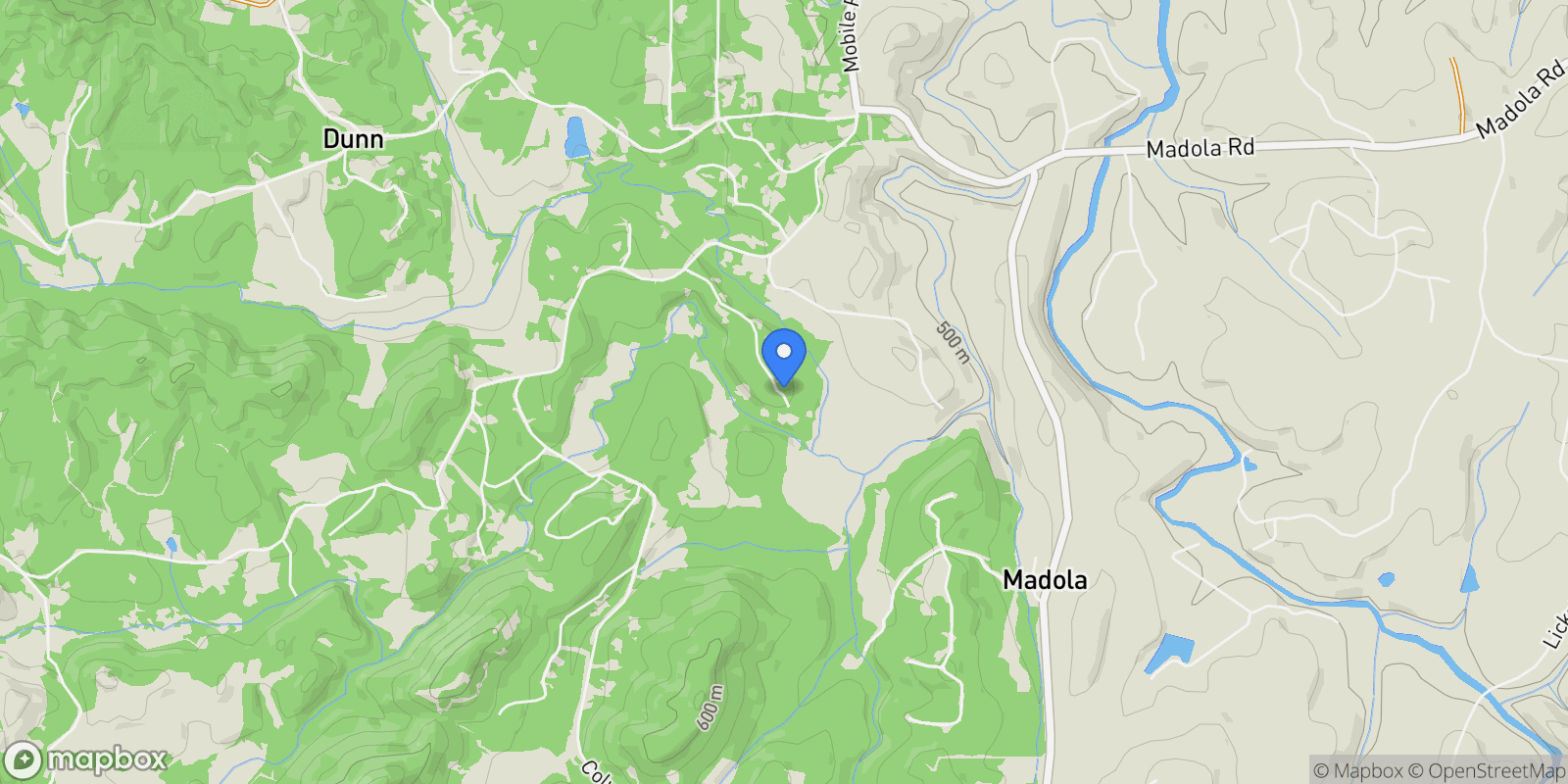 Map showing 445 Twin Creeks Road, Blue Ridge, GA 30513, Blue Ridge, Georgia, United States.