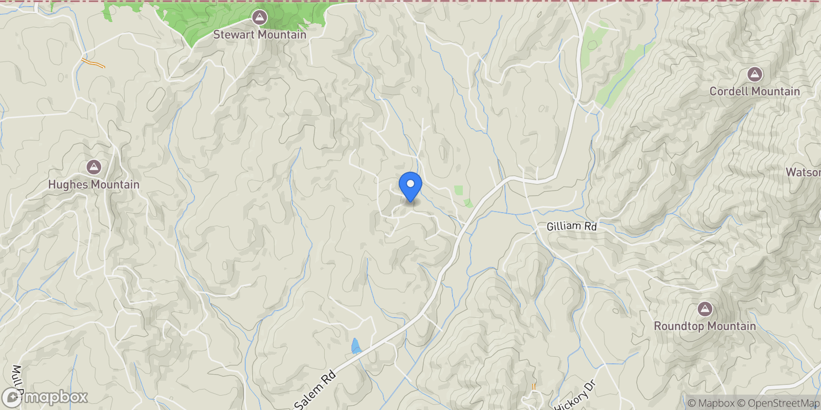 Map showing 450 Twin Springs Road, Mineral Bluff, GA 30559, Mineral Bluff, Georgia, United States.