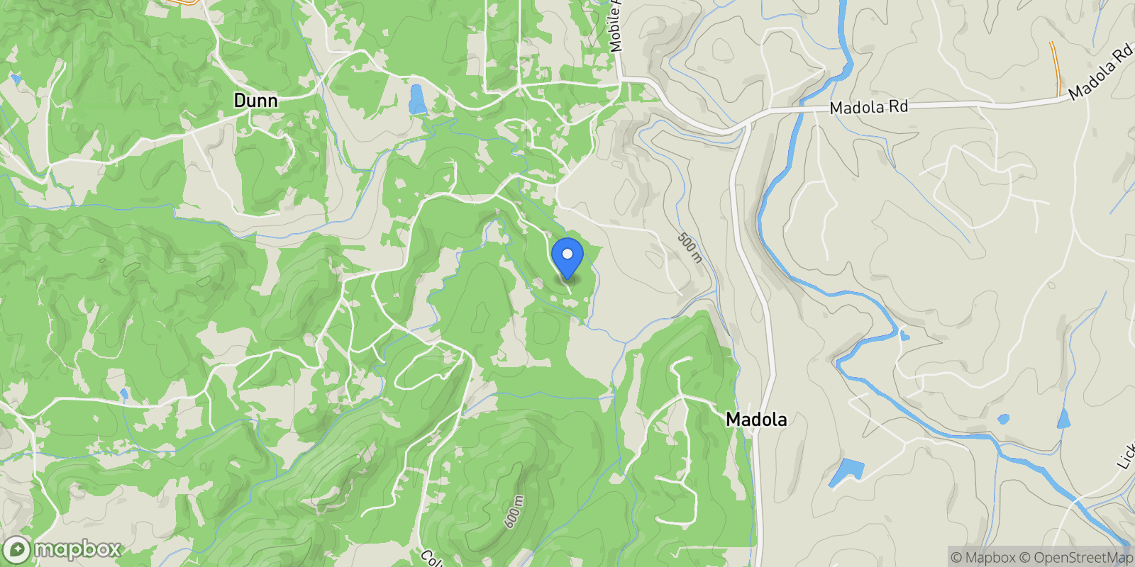 Map showing 445 Twin Creeks Road, Blue Ridge, GA 30513, Blue Ridge, Georgia, United States.