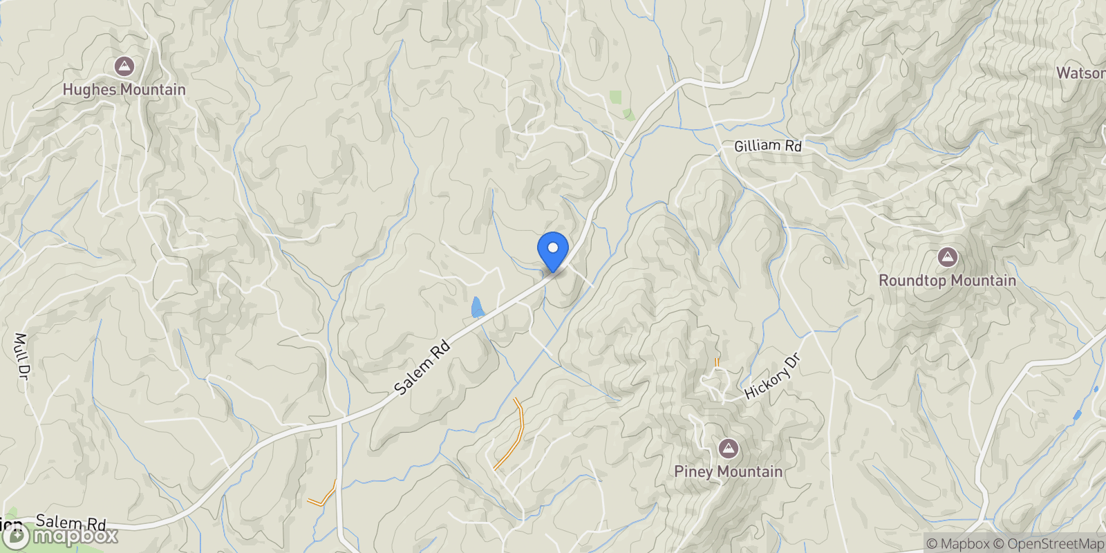 Map showing 2461 Salem Road, Mineral Bluff, GA 30559, Mineral Bluff, Georgia, United States.
