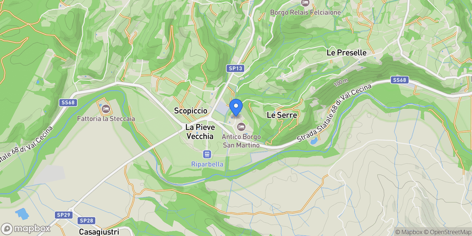 Map showing Località S. Martino, 56046, Riparbella, Tuscany, Italy.