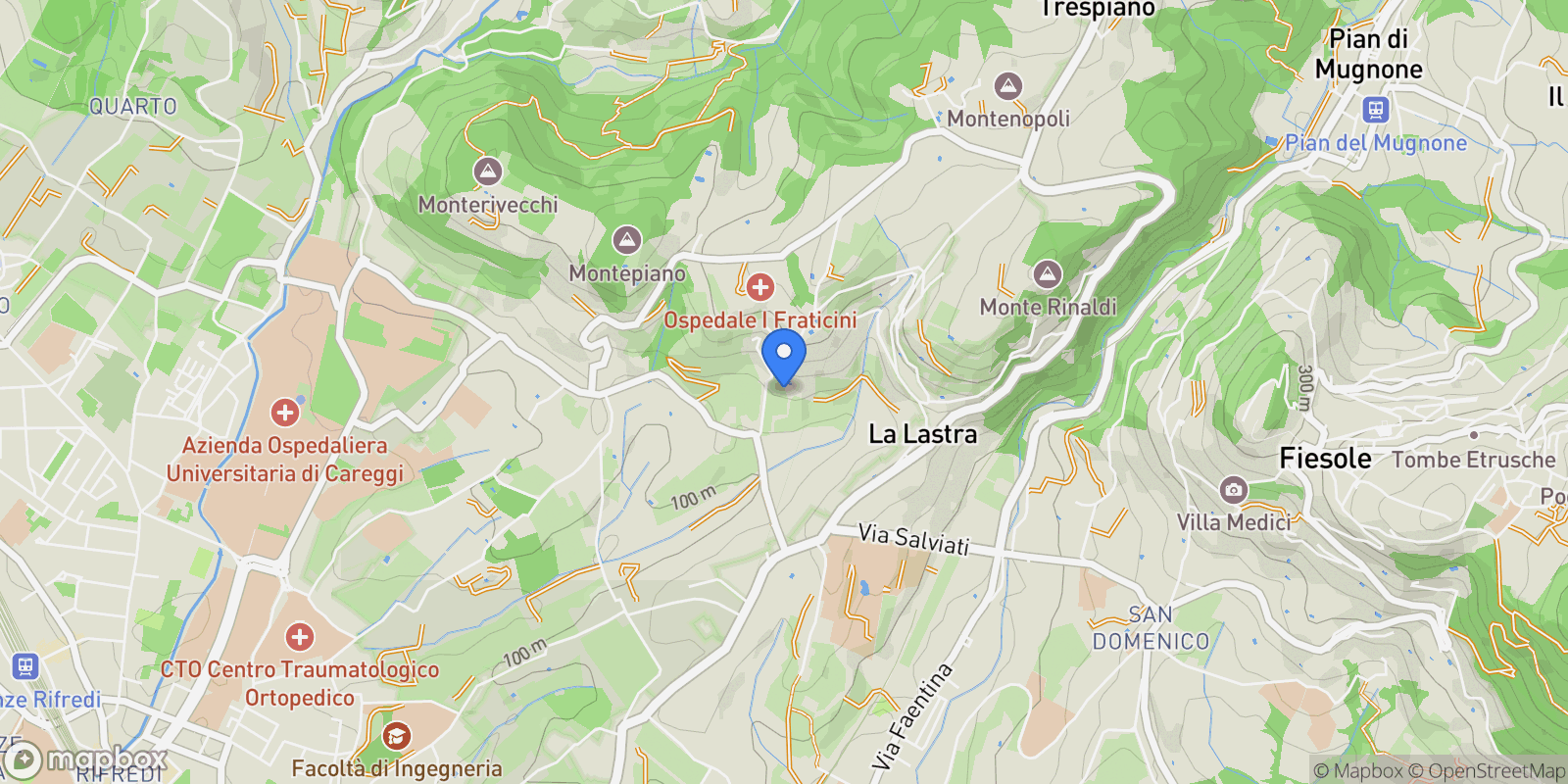 Map showing Toscana, Tuscany, Italy.