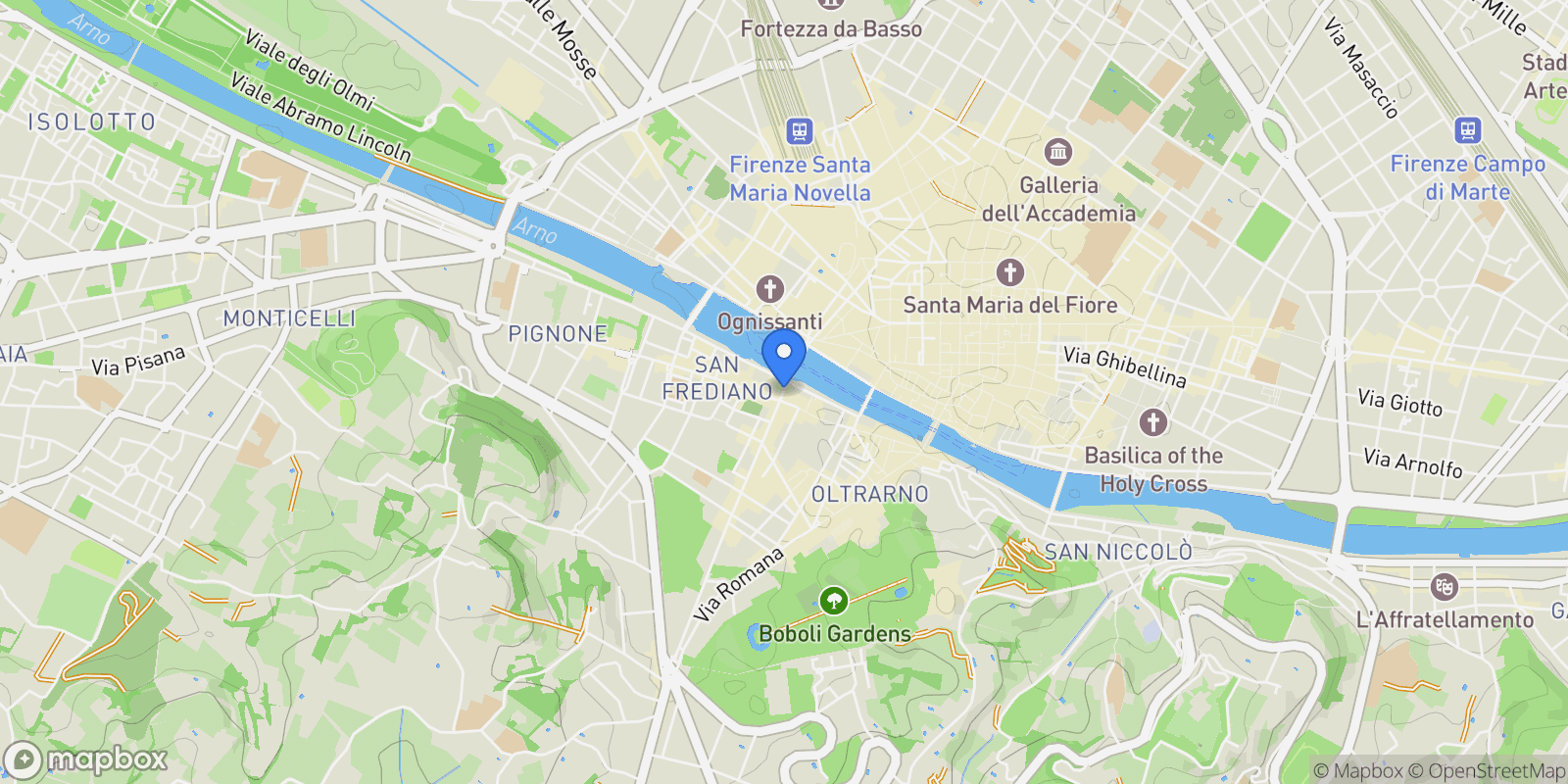 Map showing Toscana, Florence, Tuscany, Italy.