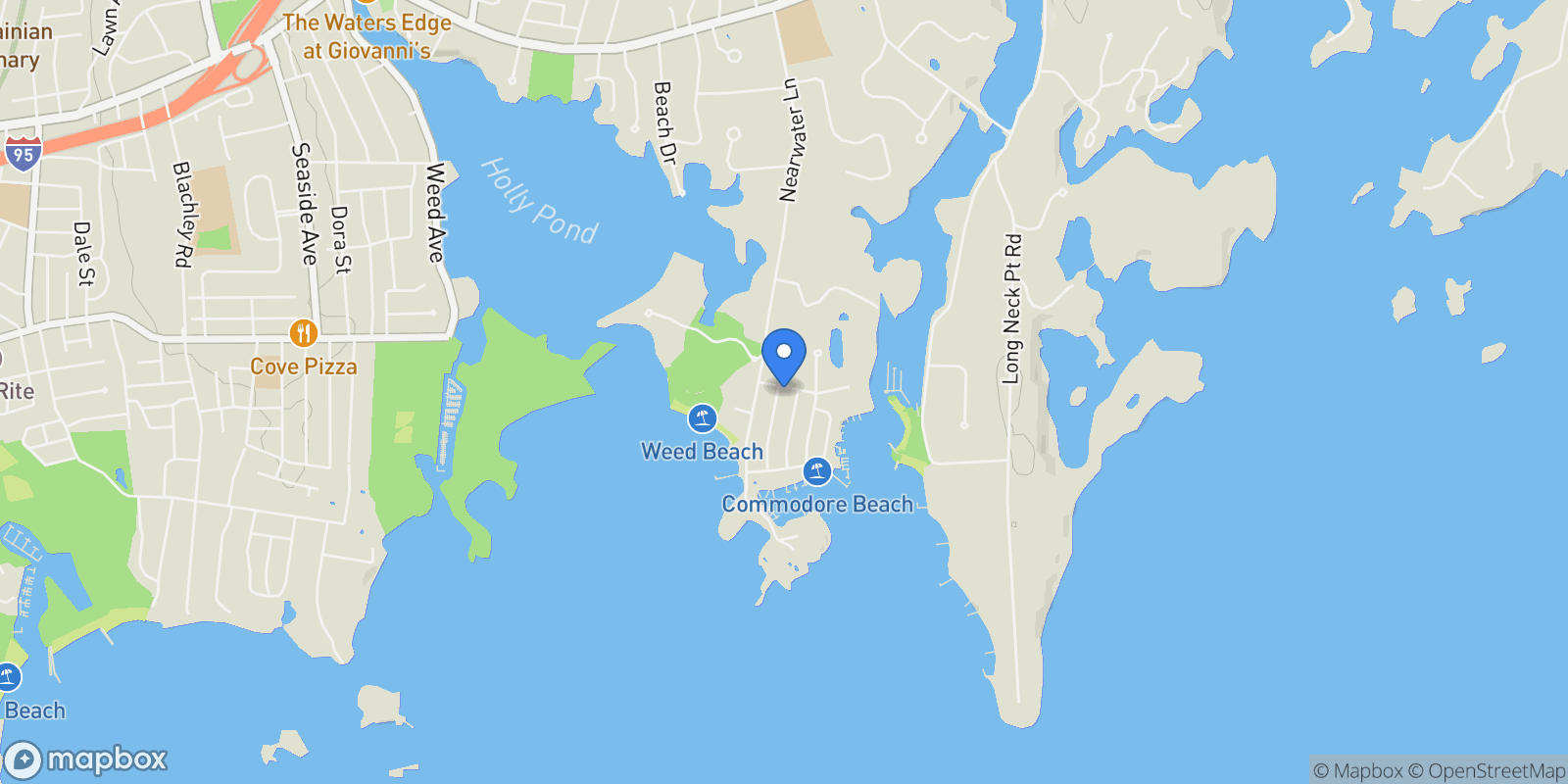 Map showing 5 Shipway Road, Darien, Connecticut, United States.
