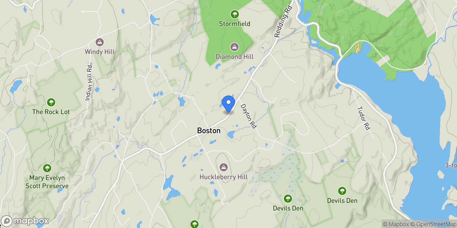 Map showing 283 Redding Road, Redding, Connecticut, United States.