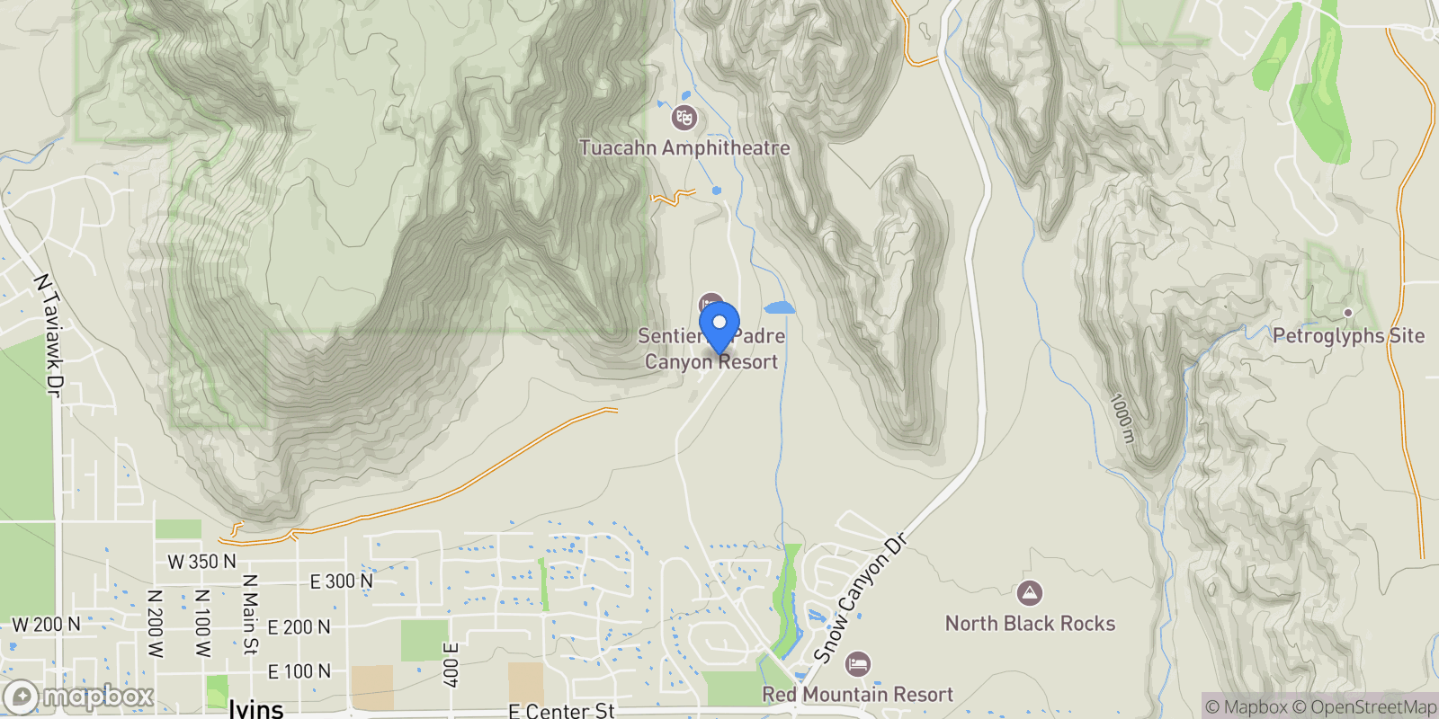 Map showing 705 Sanctuary Place, Ivins, Utah, United States.