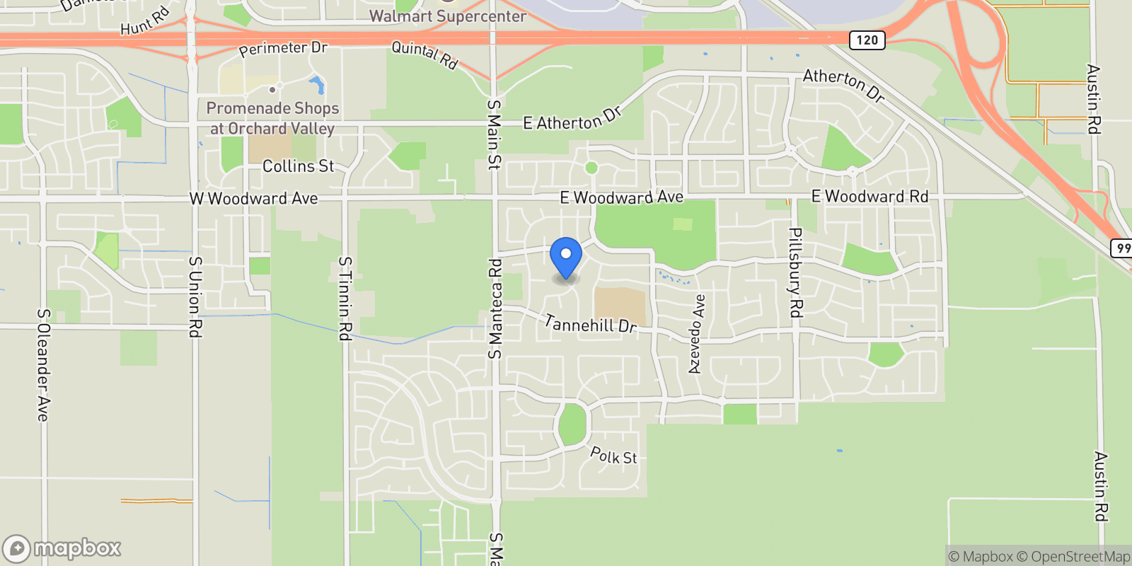 Map showing 706 Sanctuary Place, Manteca, California, United States.