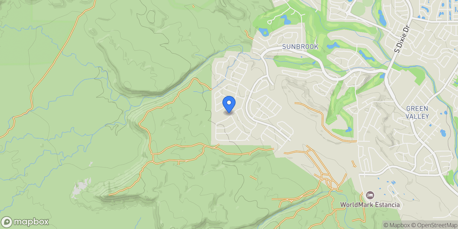 Map showing 566 S Cecita Way, St. George, Utah, United States.