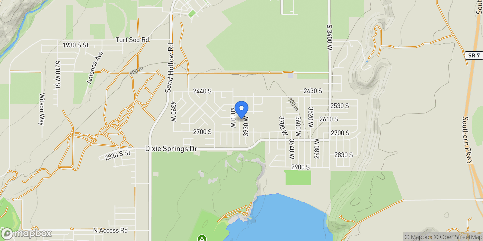 Map showing 2623 S 3970 W, Hurricane, Utah, United States.