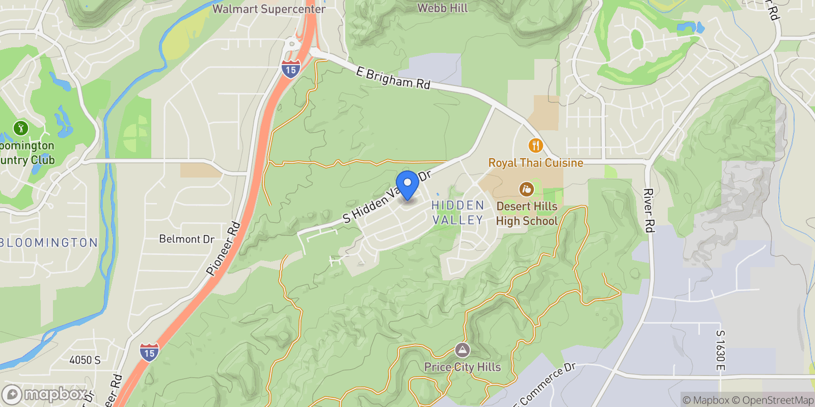 Map showing 376 E CALGARY, St. George, Utah, United States.