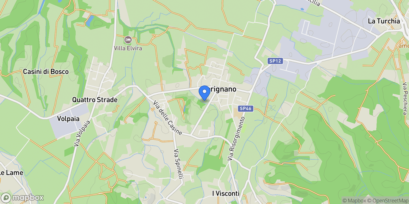 Map showing Perignano, Tuscany, Italy.